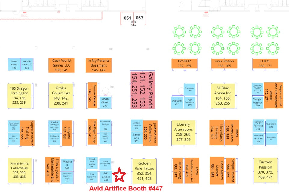 Avid Map Join us at Phoenix Fan Fusion! – Avid Artifice