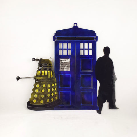 Dalek, Tardis, and Tenth Doctor - Doctor Who